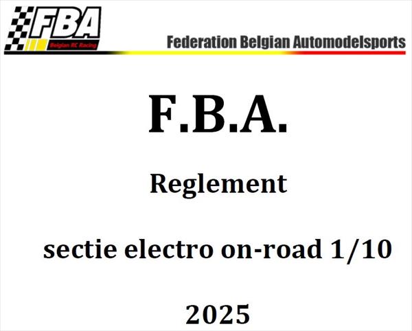 Electro on-road 1/10 Rules 2025